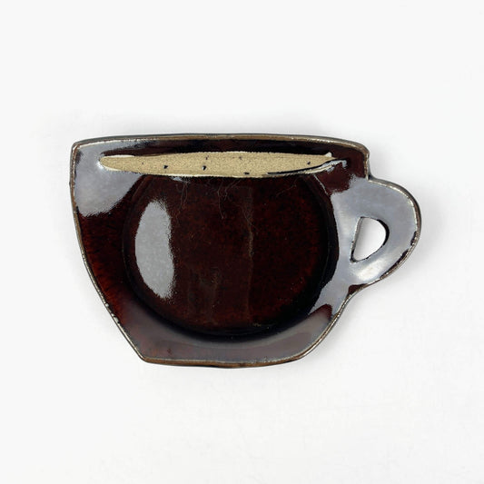 Mamezara Dish Mug Brown (4.25" x 3") by Keishuugama image 0
