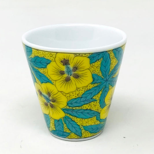 Kutani Sake Cup Flower 葵 (1.5 fl.oz) image 0