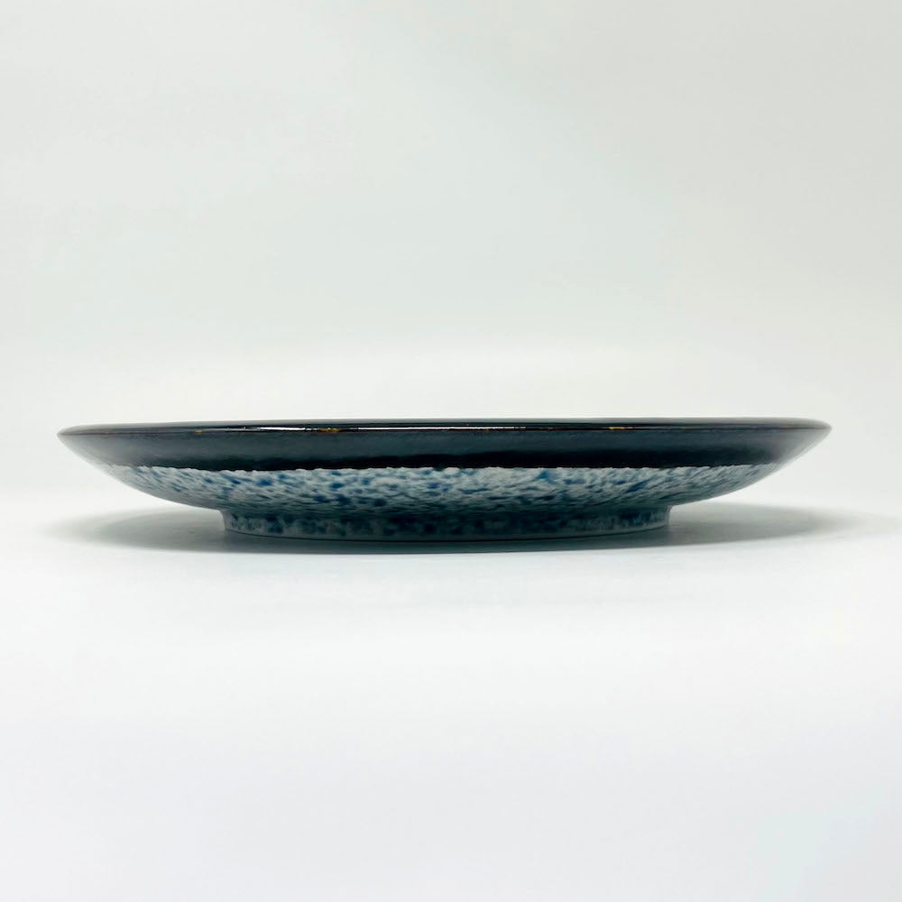 Navy Blue  Seigaiha Kukurite Plate  (9.5"D) image 4