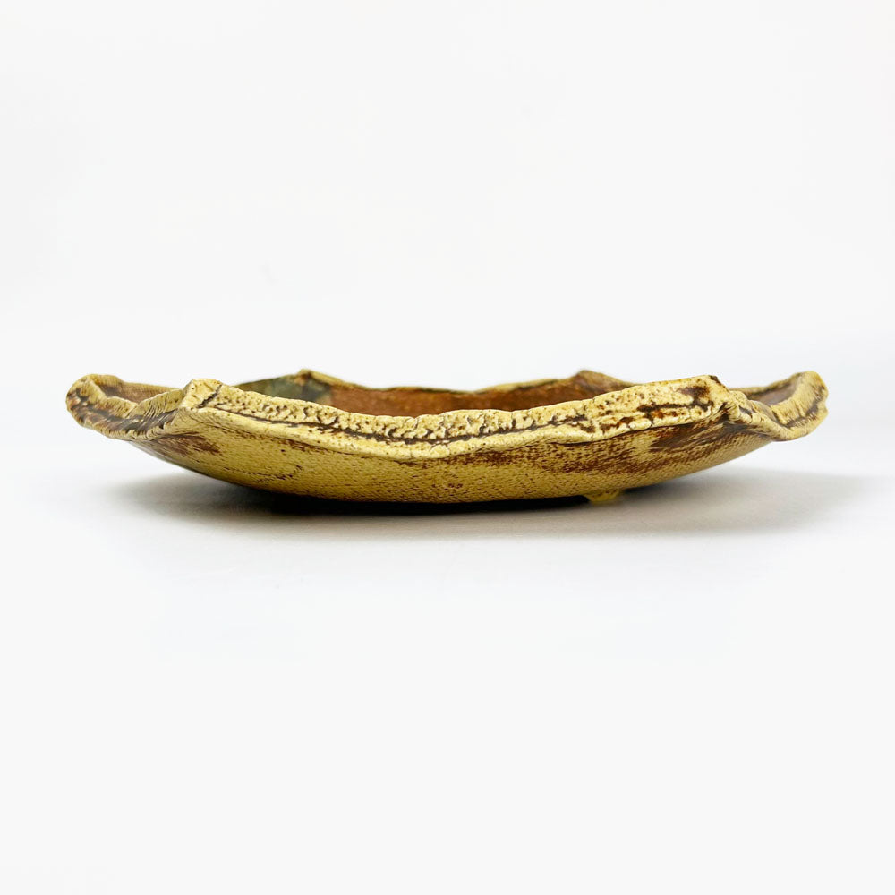 Plate Brown by Yasuko Maeda (8.5"D) image 1