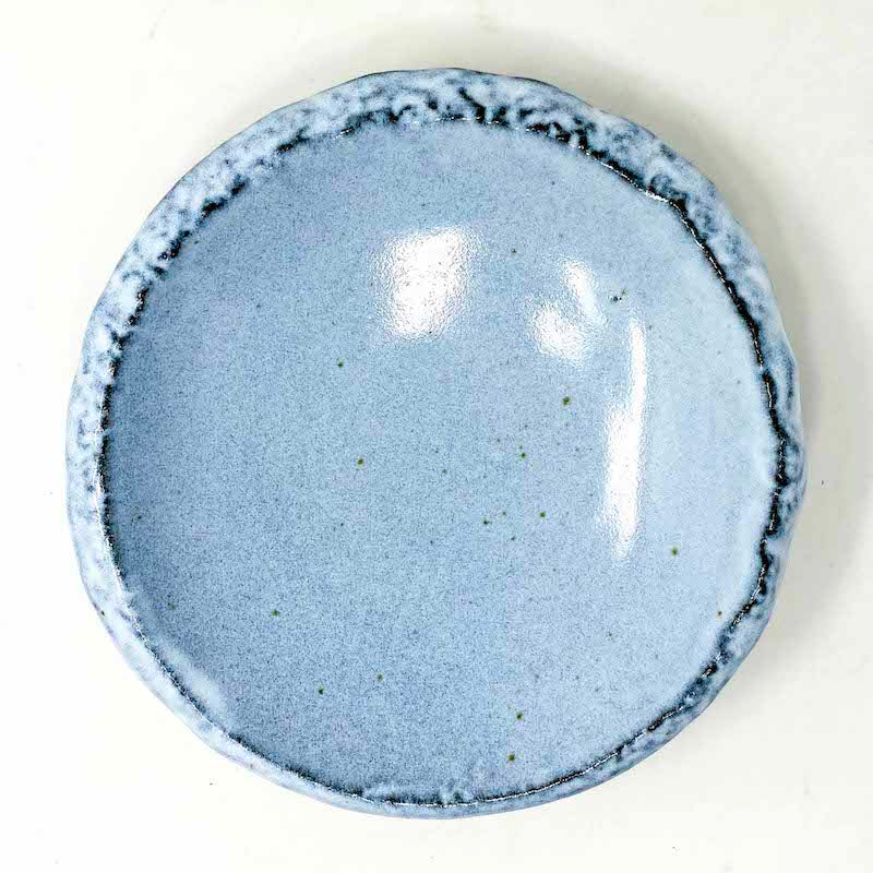 Shallow Bowl Blue White  (7.5"D ) image 3