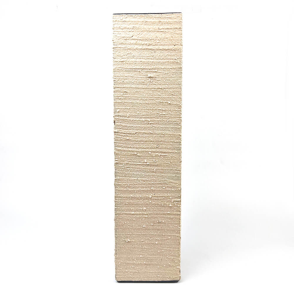 Shigaraki Rectangular Check Pattern Vase (14.75"H) image 2