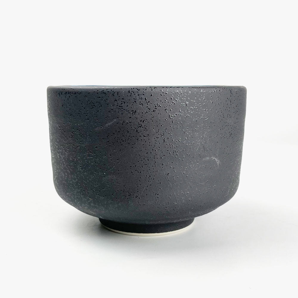 Matcha Bowl Hiwa Black and Blue (4.5"D) image 4