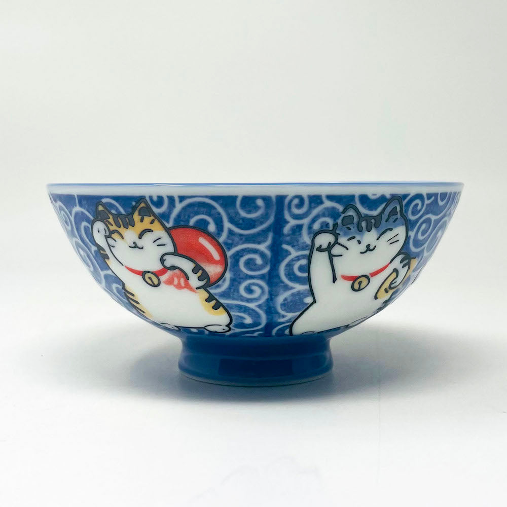 Karatsu Maneki Neko Rice Bowl (5.5"D) image 4