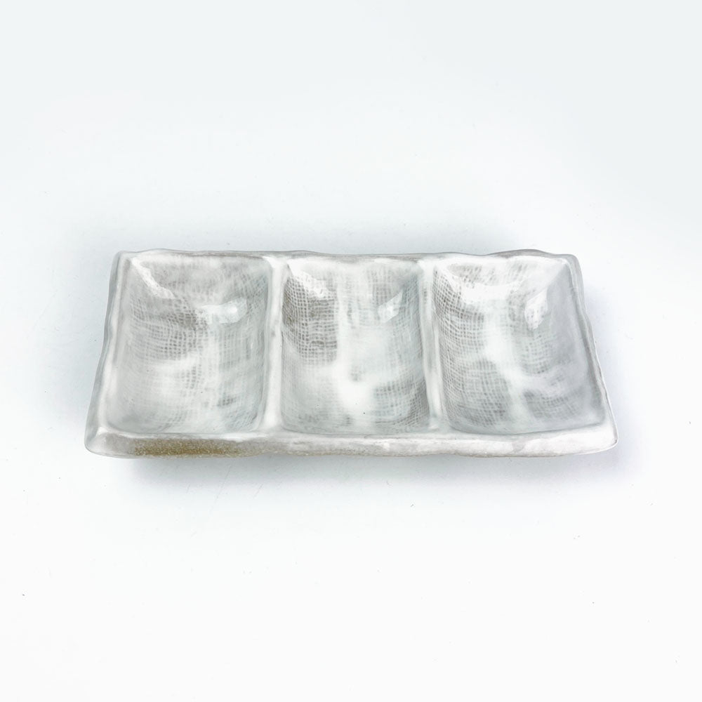 Seto-yaki 3 Divided Dish Unofu (5.25" x 2.5") image 0