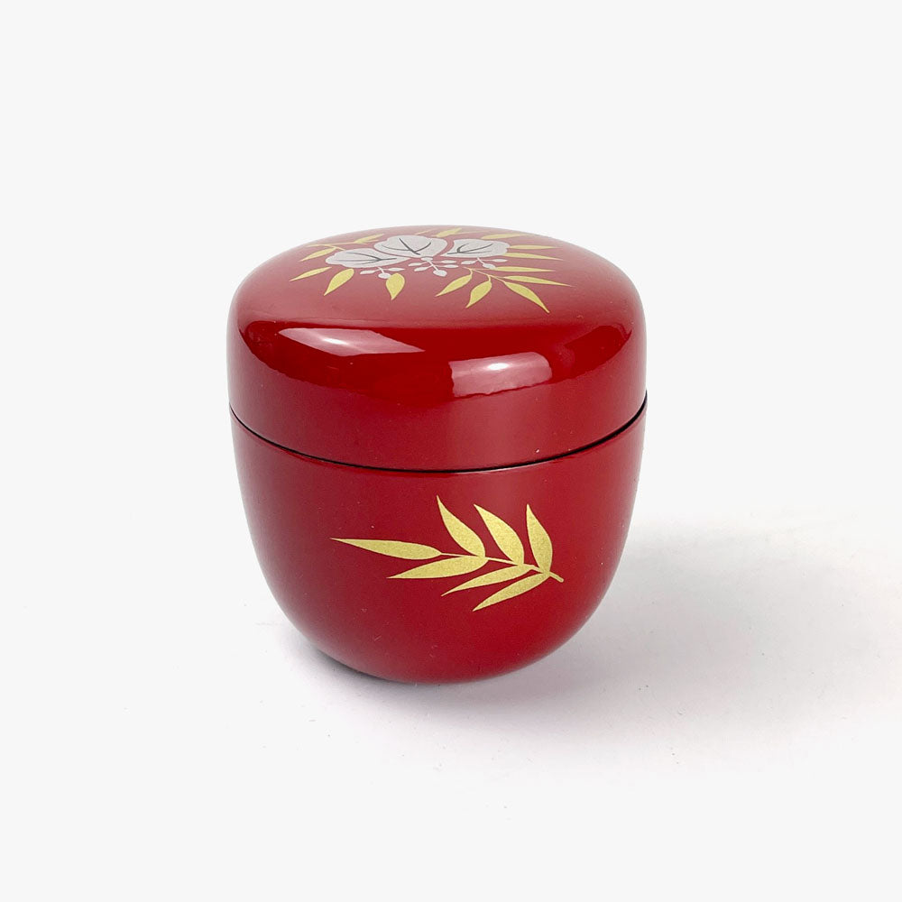 Natsume Tea Caddie Red Umemura (2.5"D) image 0