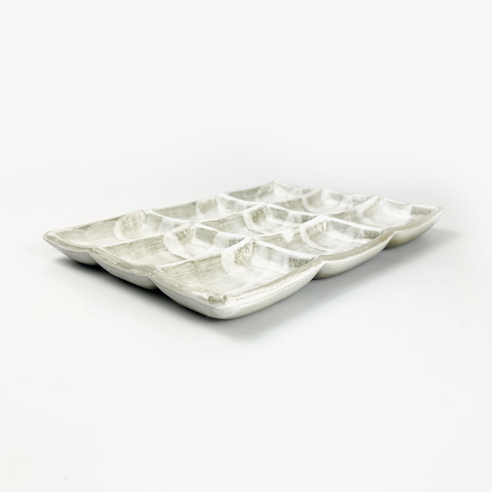 Seto-yaki 9 Divided Dish Unofu (9.75" x 7") image 1