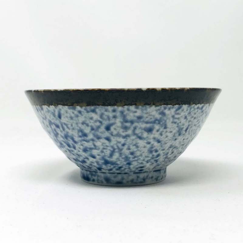 Navy Blue Seigaiha Rice Bowl (5"D) image 1
