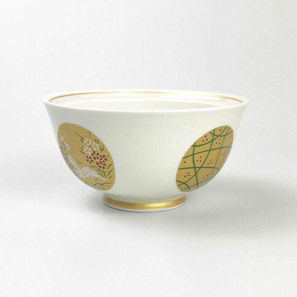 Kinsai Gold Marumon Rabbit Cov.Bowl (4.25"D) image 6