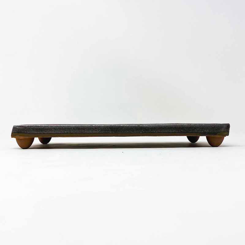 Footed Rec. Plate Dark Brown (10"x5") image 6