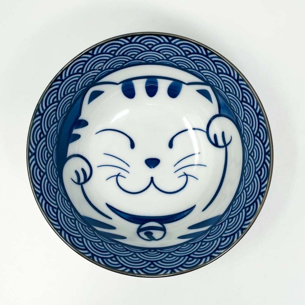 Seigaiha Cat Tayo Bowl (6"D) image 4
