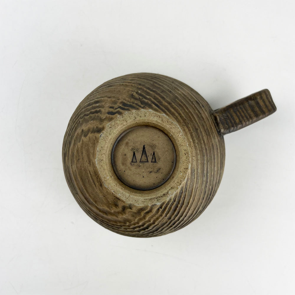 Mug Small White Mokume (7.5 fl.oz) by Bunga Yamamoto/ Hoju-gama image 2