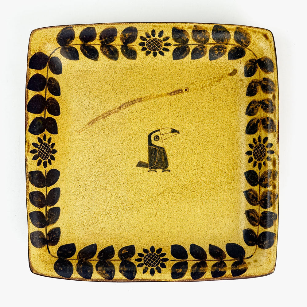 Sq Plate Toucan (9.75") by Yoji Horikoshi image 0