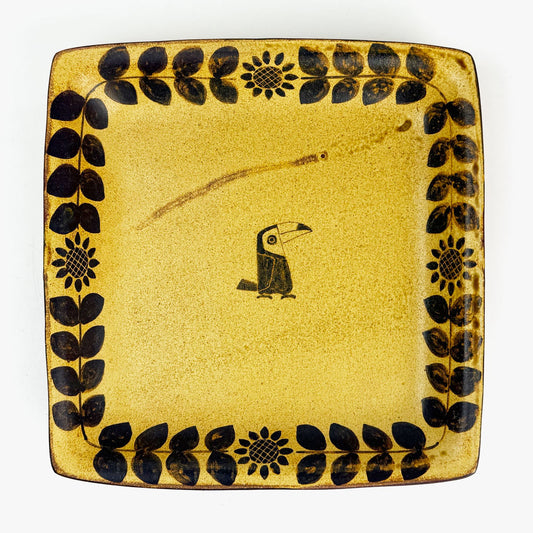 Sq Plate Toucan (9.75") by Yoji Horikoshi image 0