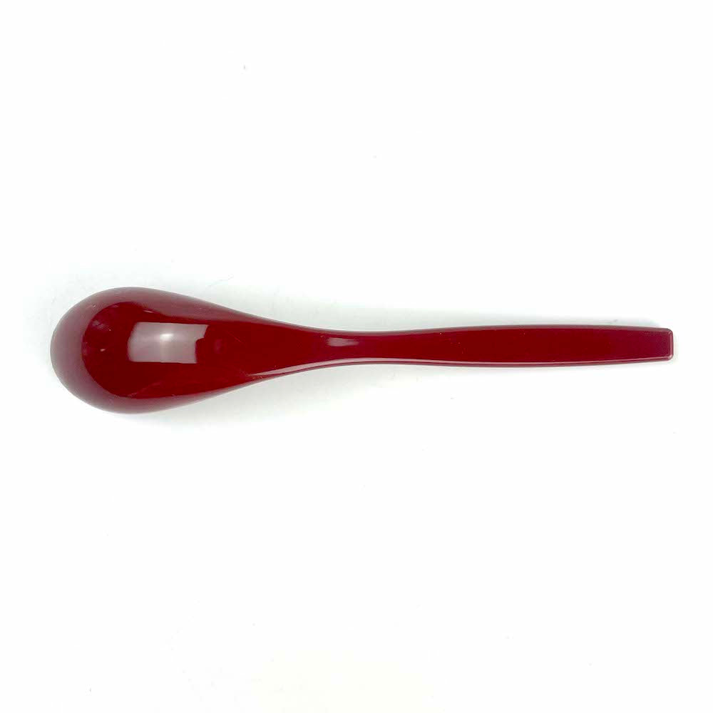 Plastic Spoon Tsurukubi Red (5"L) image 2