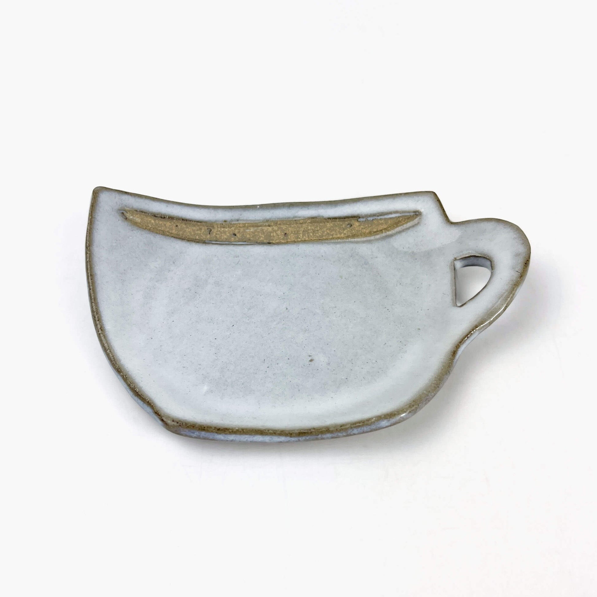 Mamezara Dish Mug White (4.25" x 3") by Keishuugama image 2