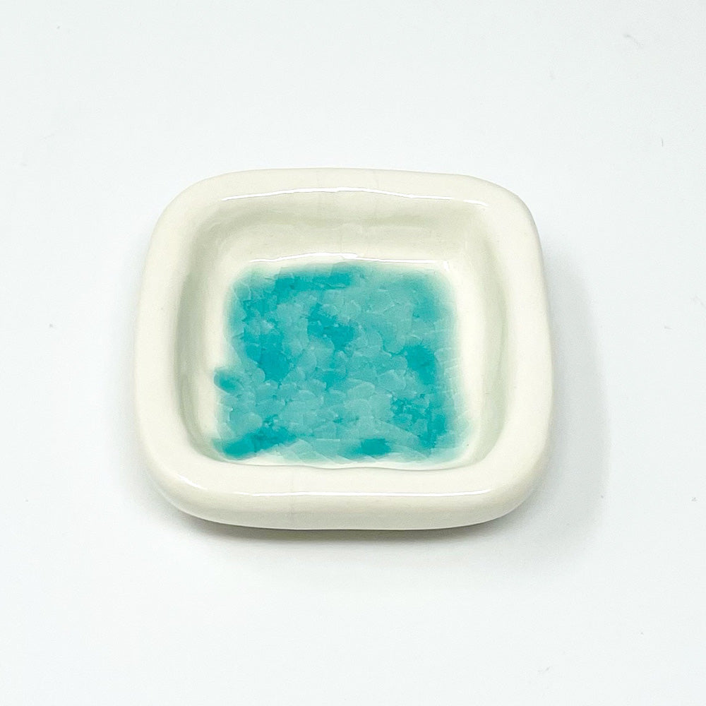 SQ. Chinmi Dish Turquoise (2.5"D) image 0
