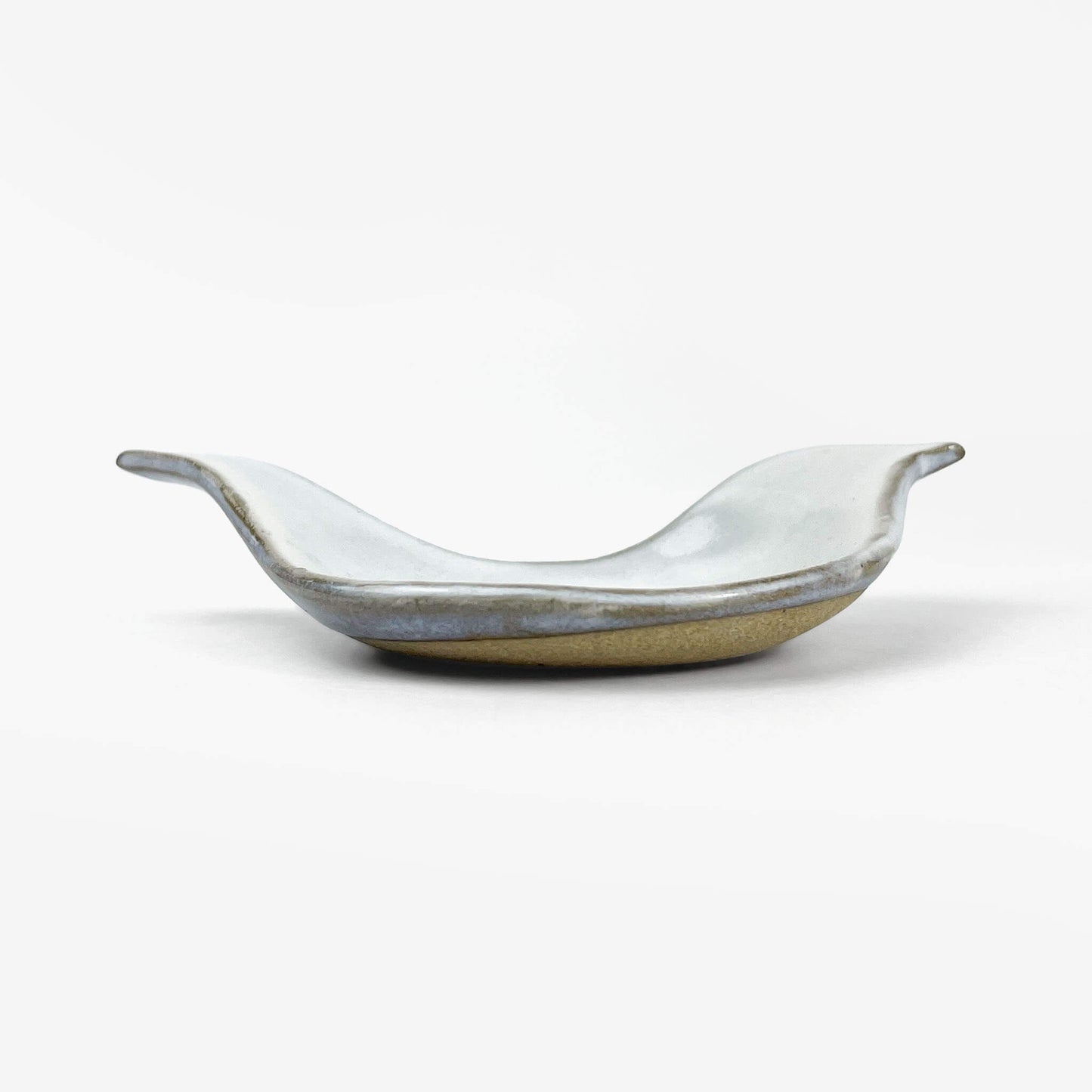 Mamezara Dish Bird White (4.5" x 3.5") by Keishuugama image 1