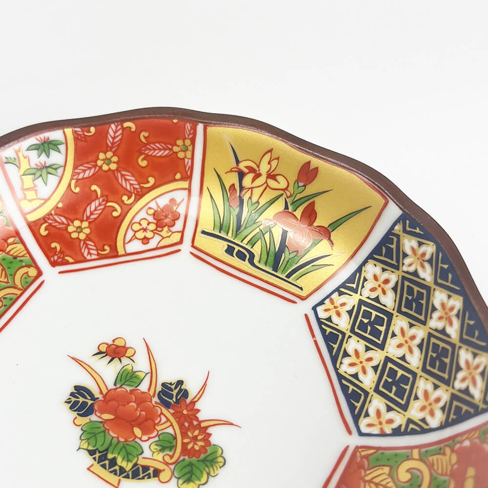 Arita Koimari Kinsai Gold Red Dish Set of 5 image 6