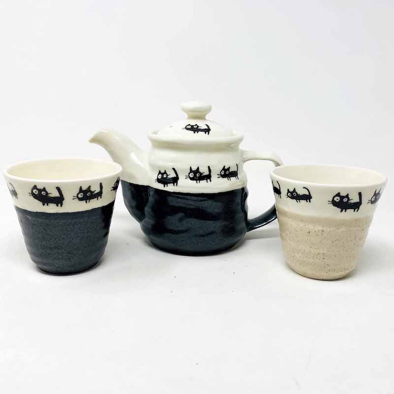Tea Set 1:2 Black Cat image 0