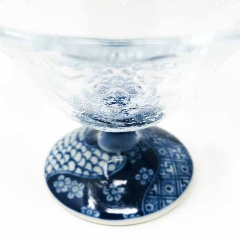Glass Dessert Cup Blue (4.5"D) image 3
