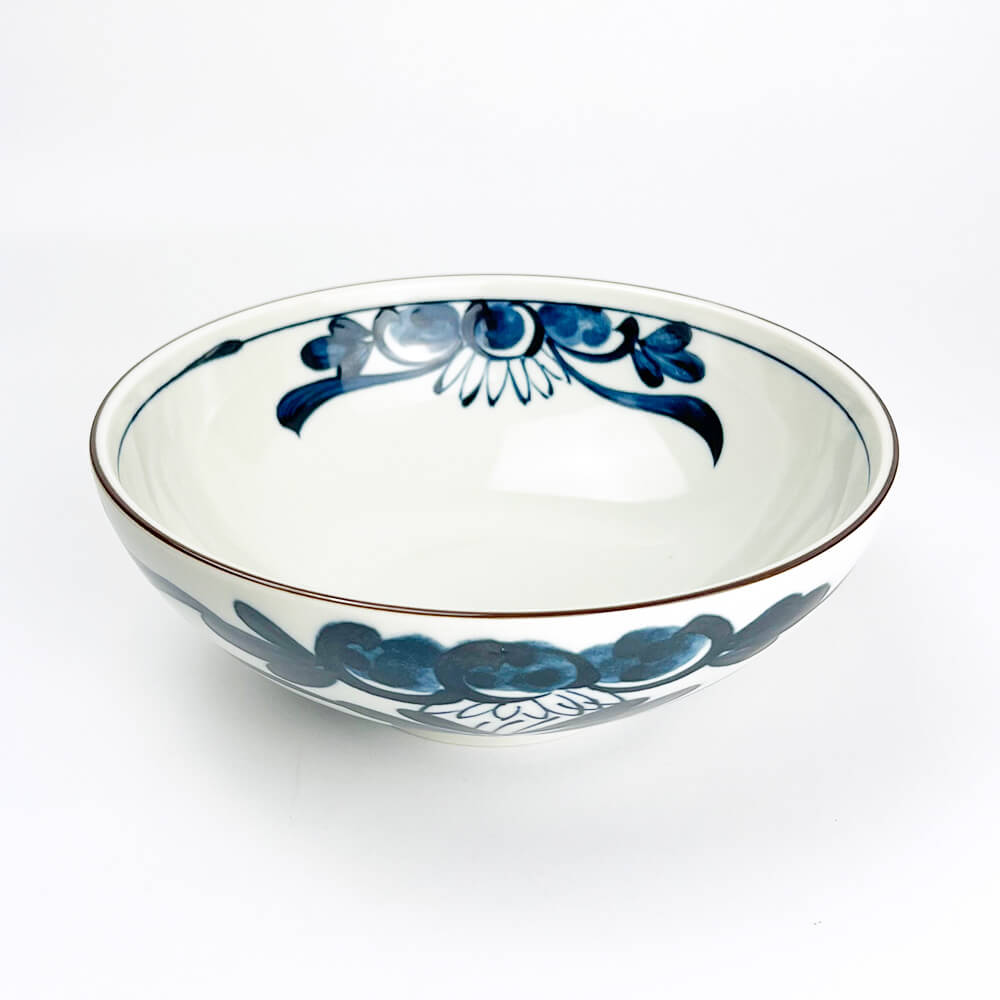 Blue Flower Ramen Bowl (8.25"D) image 1