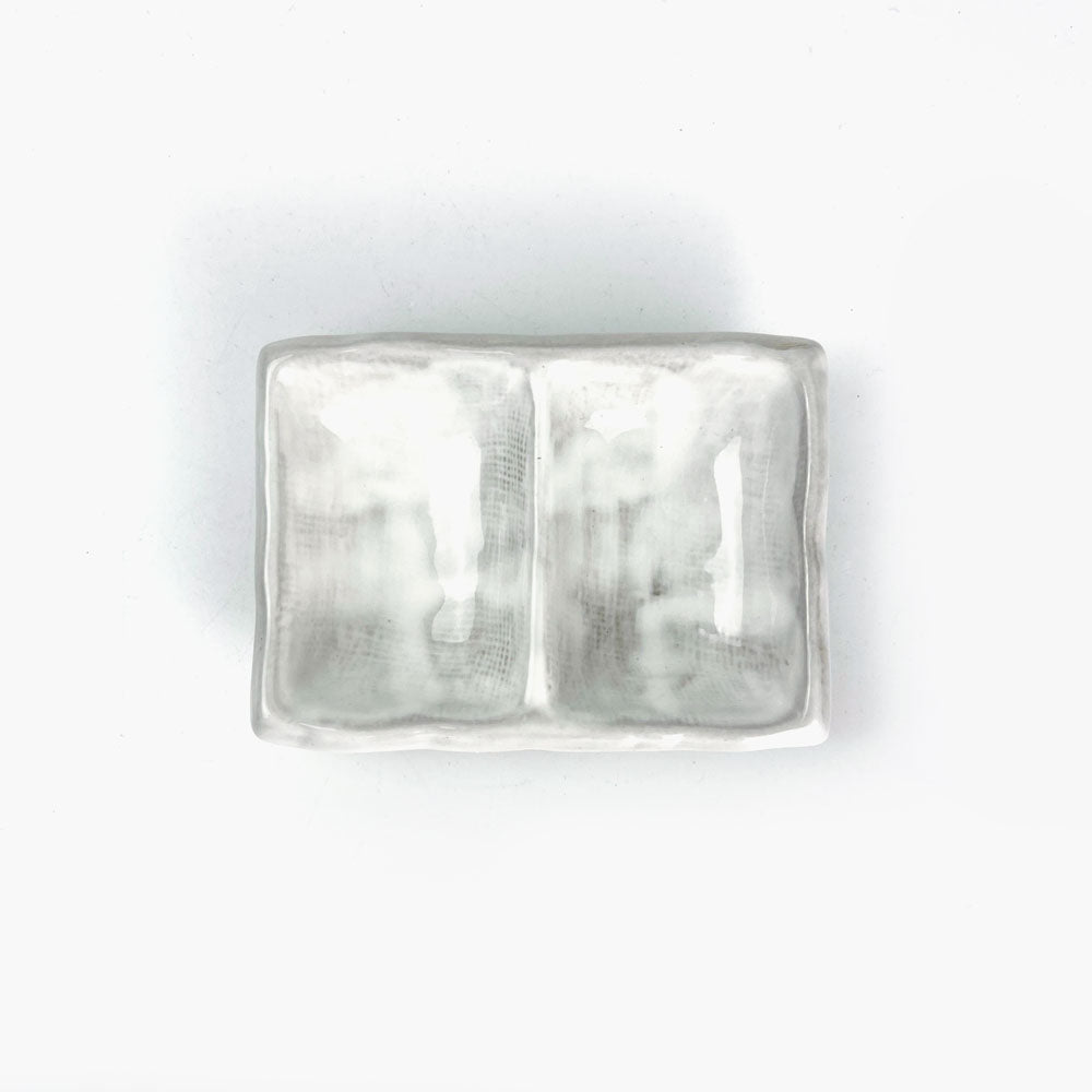 Seto-yaki 2 Divided Dish Unofu (3.5" x 2.5") image 2