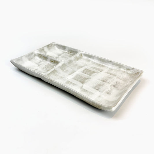 Seto-yaki 3 Divided Dish Unofu (9.25" x 5.5") image 0