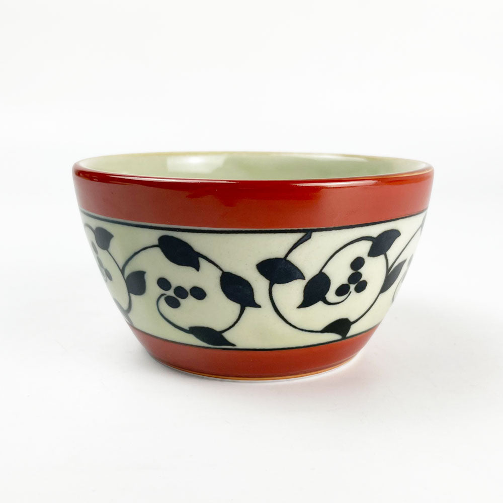 Arita TC Cov.Bowl Small Akamaki Karakusa (4"D) image 1
