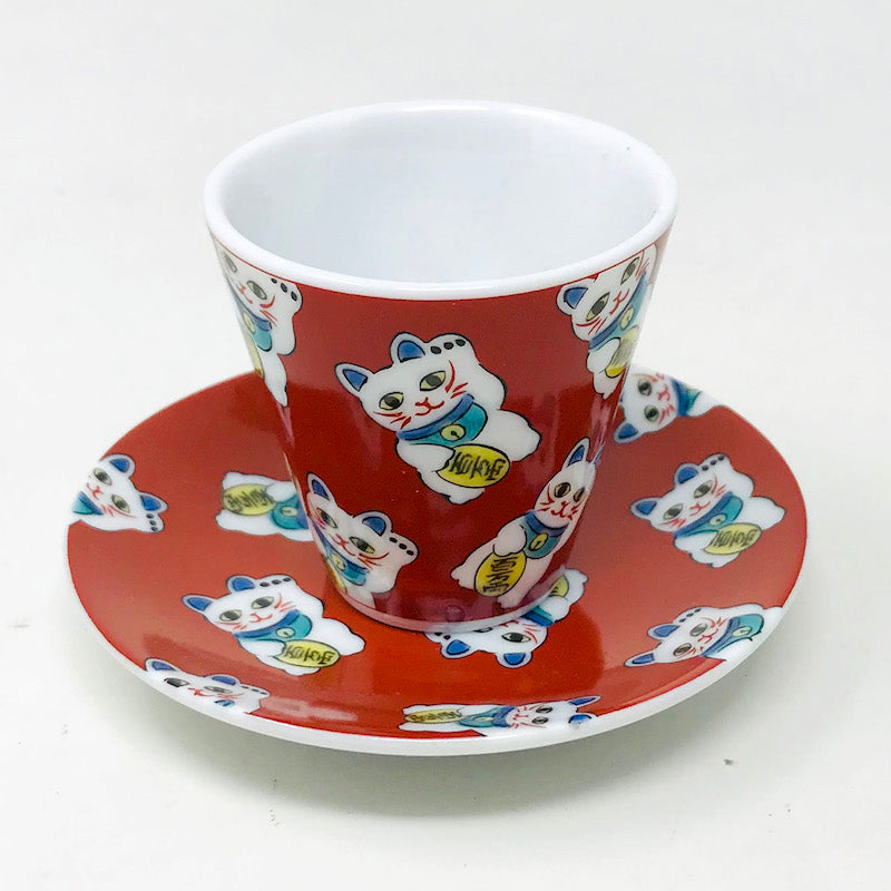 Kutani Sake Cup Lucky Cat (1.5 fl.oz) image 2