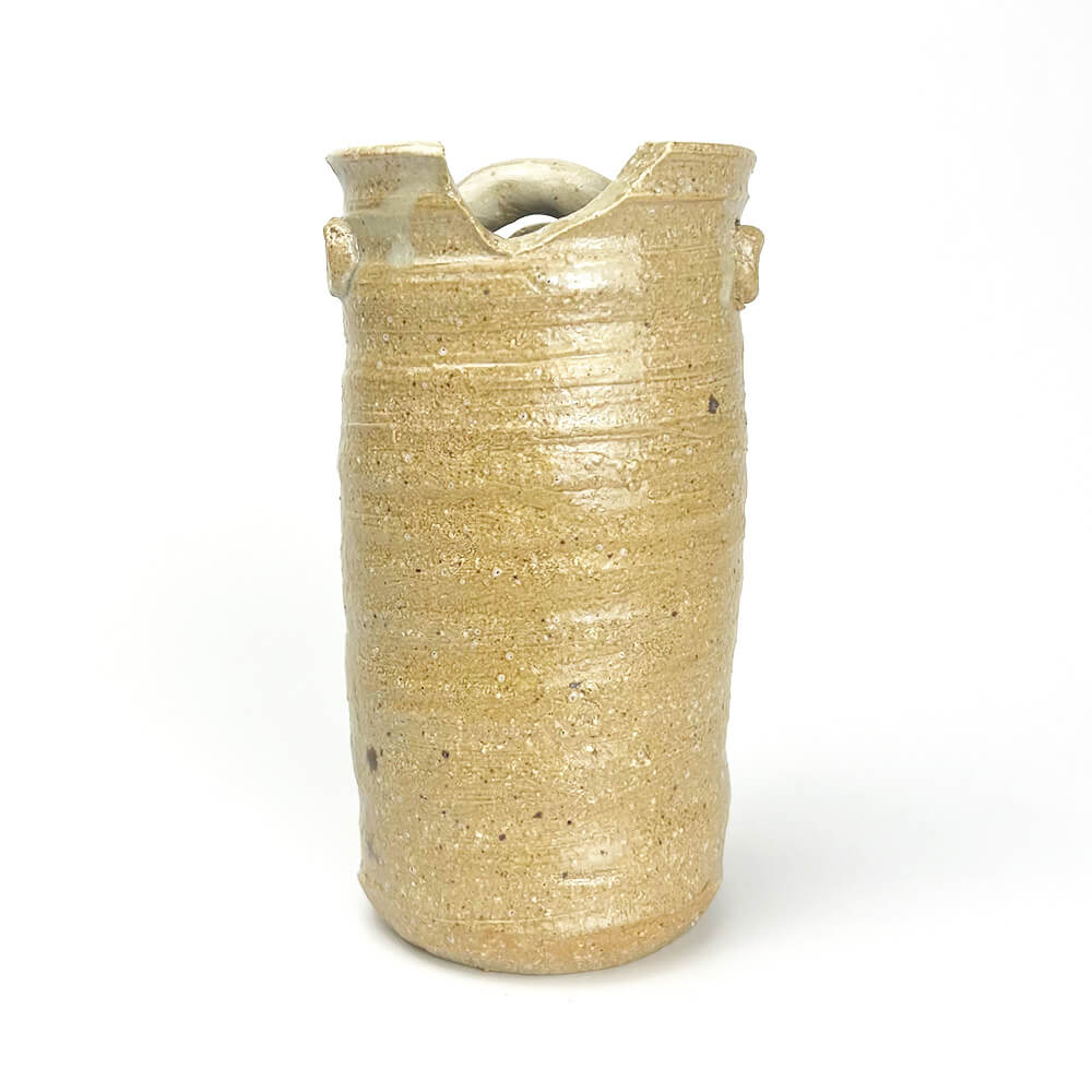 Shigaraki Small Bucket Beige Vase  (5.5"H) image 2