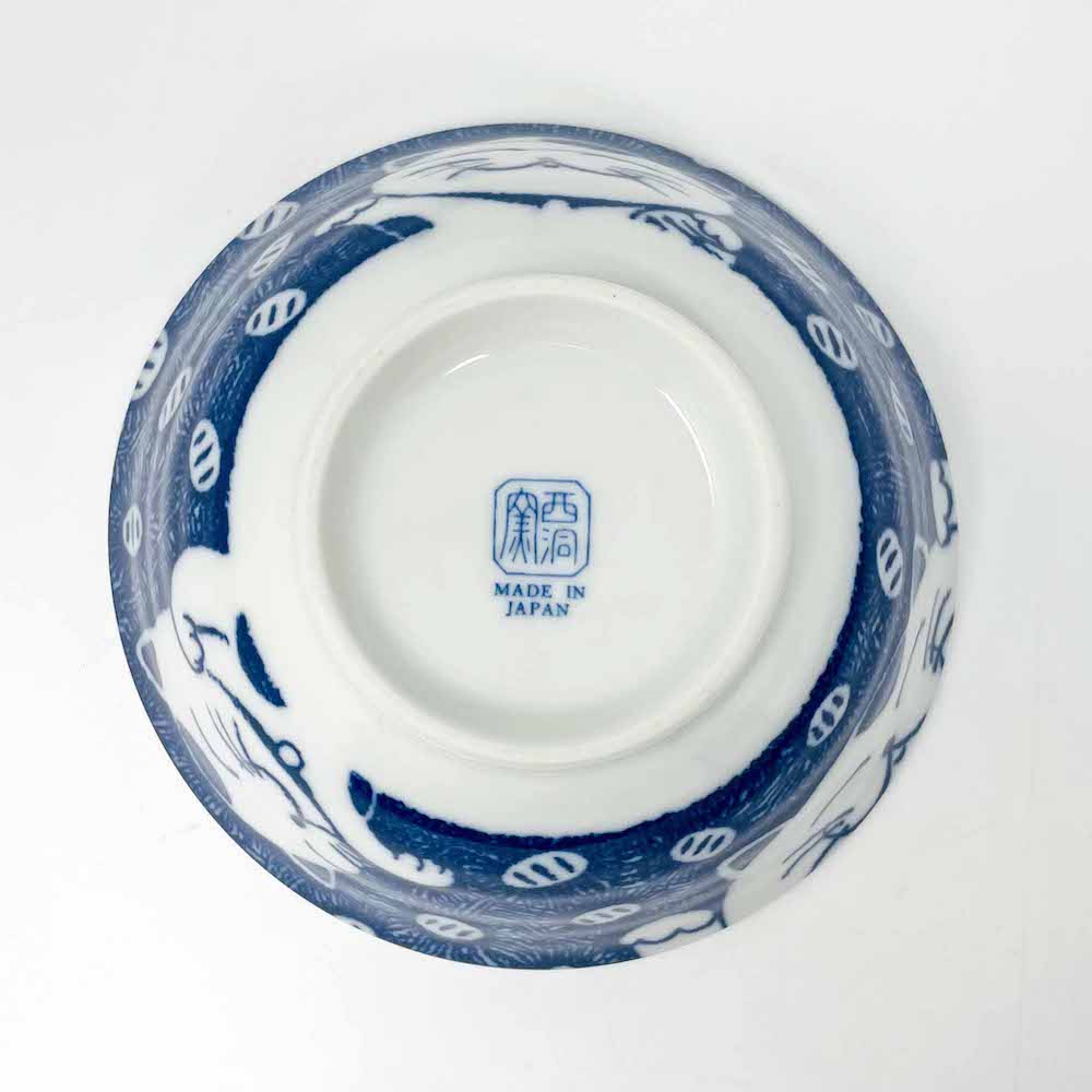 Senmanryo Cat Blue Tayo Bowl (6"D) image 2