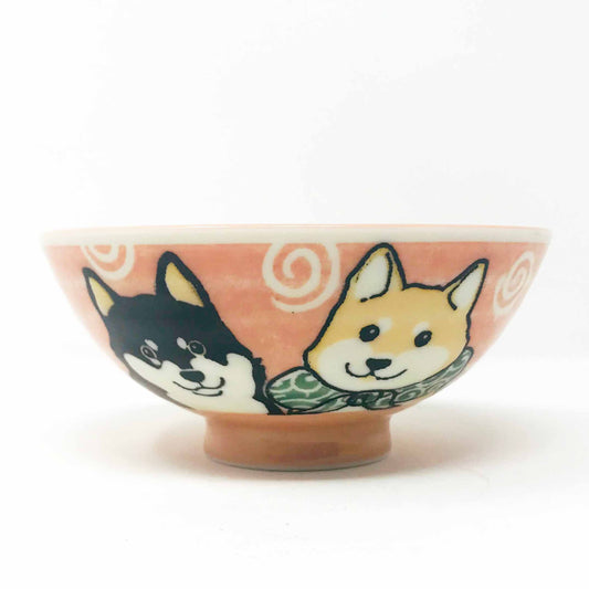 Shiba Pink Rice Bowl Large (5.5") image 0