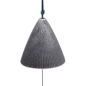 Wind Chime Pewter Ribbed Cone