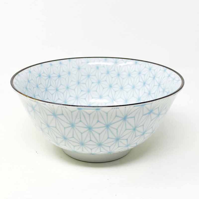 Tayo Bowl of Asanoha Light Blue (6″D)