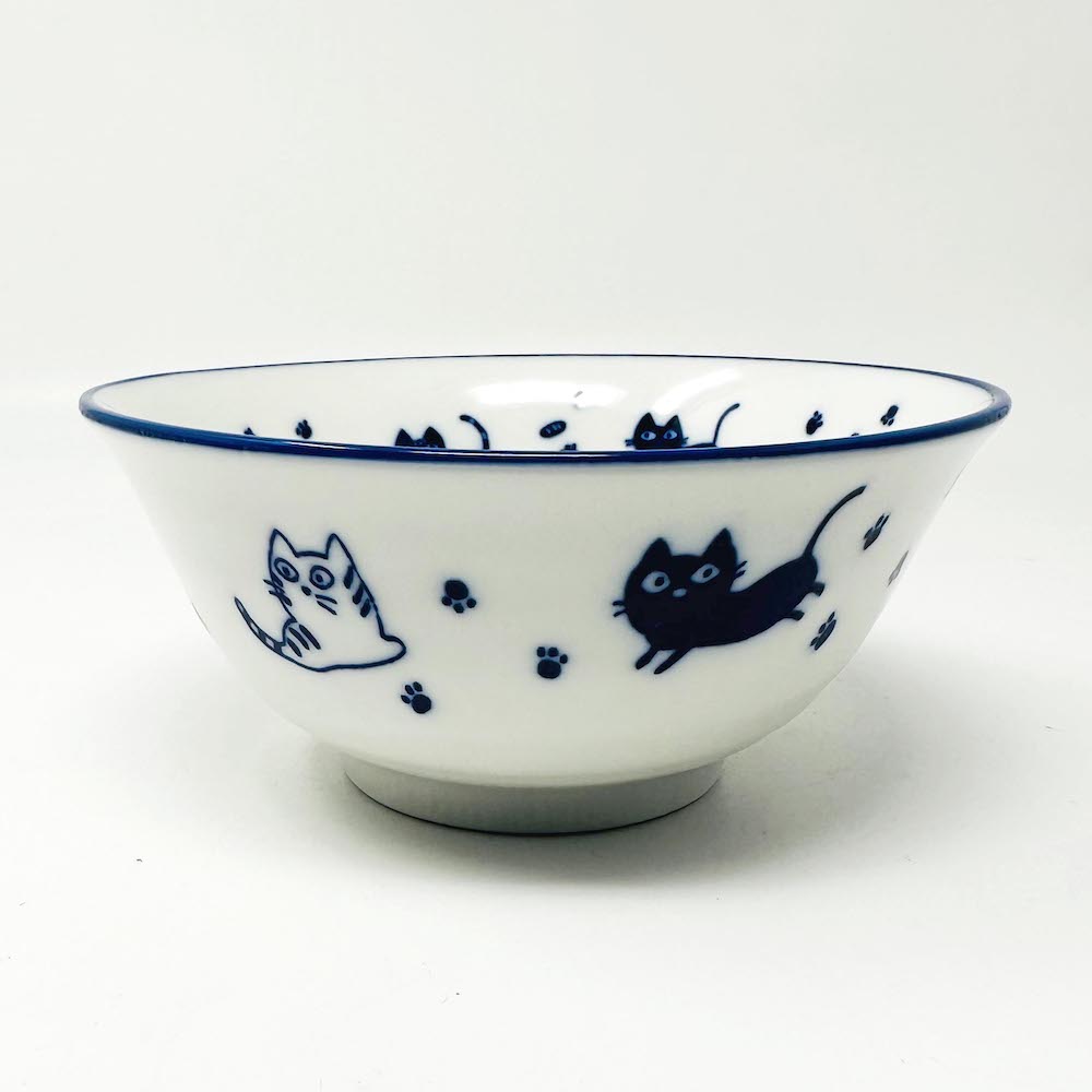 Tayo Bowl Navy Blue Cat (6 “D)