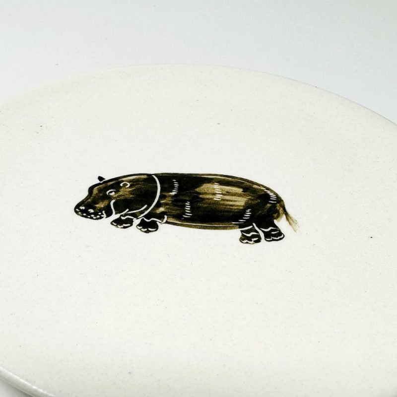 Plate Hipppo (6"D) by Takunobu Sawada - Image 3