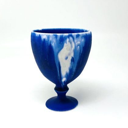 Goblet Blue by Minoru Fukushima (9.5oz)