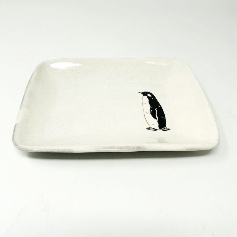 Rec.Plate Penguin (6.5"x 5.25") by Takunobu Sawada