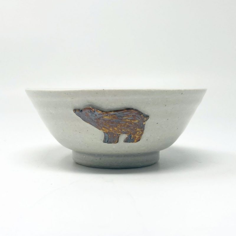 Rice Bowl Polar Bear (4.25"D) by Momoko Tanabe
