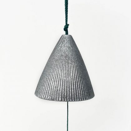 Cast Iron Wind Bell Silver Cone