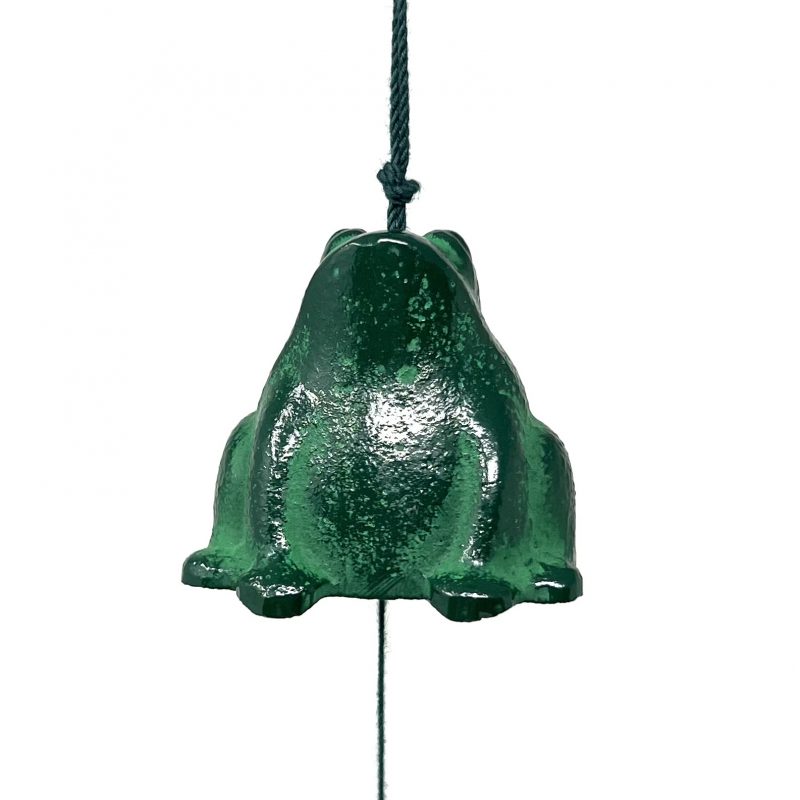 Cast Iron Wind Chime Green Frog