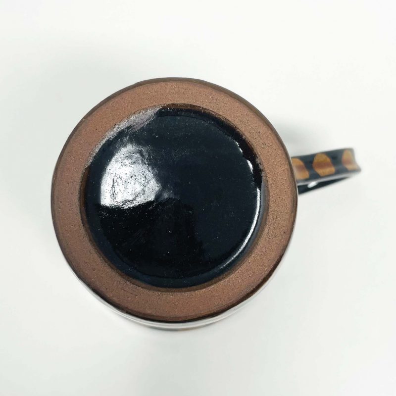 Mug Polka Dot Black (6.5oz) by Takunobu Sawada