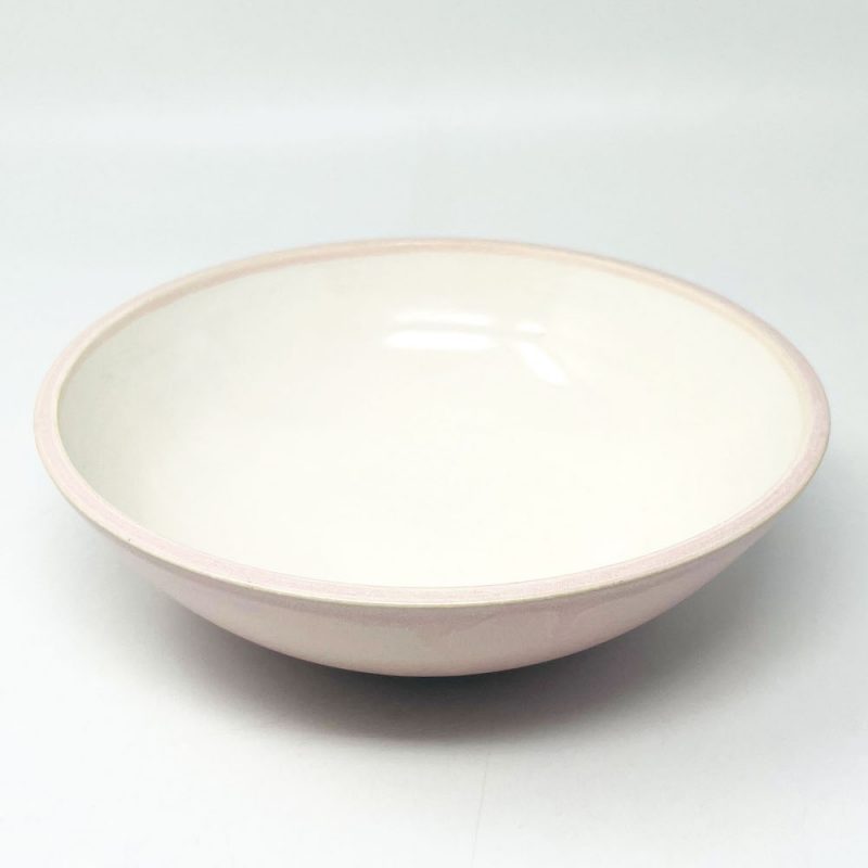 Shallow Bowl Pastel Pink (7.25"D) by Takunobu Sawada