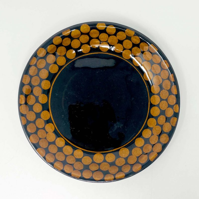 Dish/Saucer Polka Dot Black (5.75"D) by Takunobu Sawada