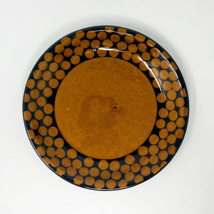 Dish/Saucer Polka Dot Brown (5.75"D) by Takunobu Sawada