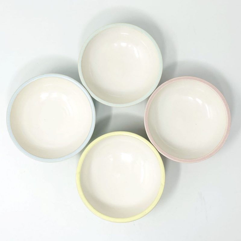 Shallow Bowl Pastel Pink (5"D) by Takunobu Sawada