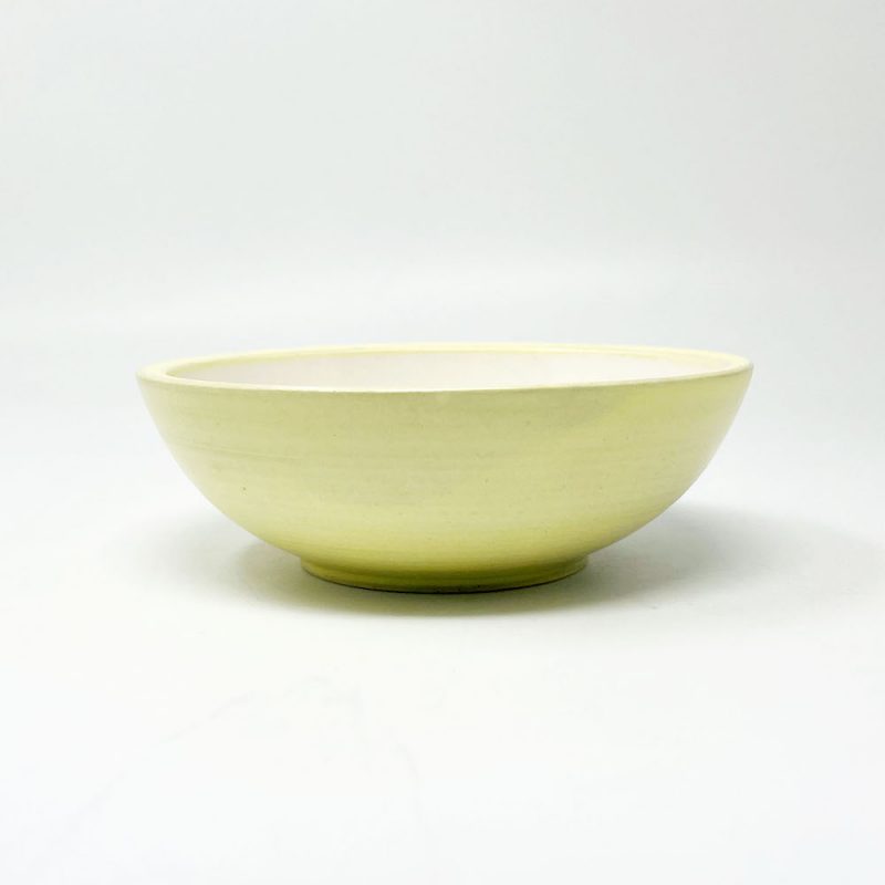 Shallow Bowl Pastel Yellow (5"D) by Takunobu Sawada
