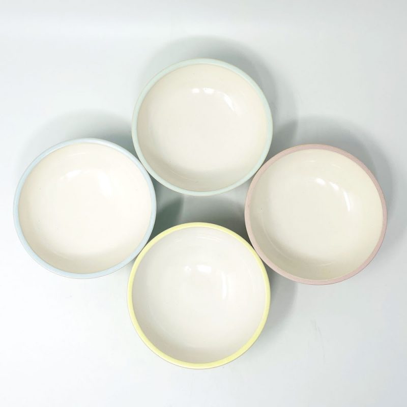 Shallow Bowl Pastel Pink (6"D) by Takunobu Sawada