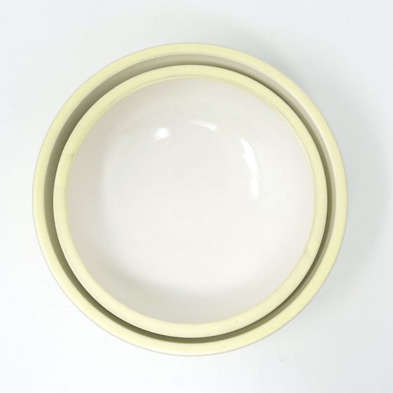 Shallow Bowl Pastel Yellow (6"D) by Takunobu Sawada